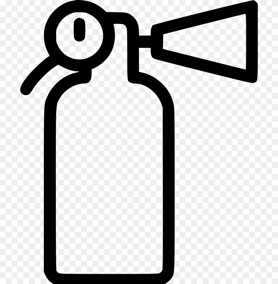 Fire Extinguisher Comments Fire Extinguisher Clipart Black And White, Bottle, Smoke Pipe Png