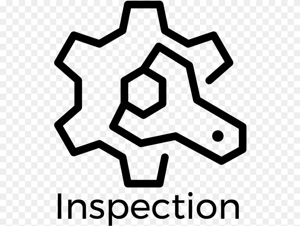 Fire Extinguisher Inspection Logo Settings Icon White, Gray Png Image