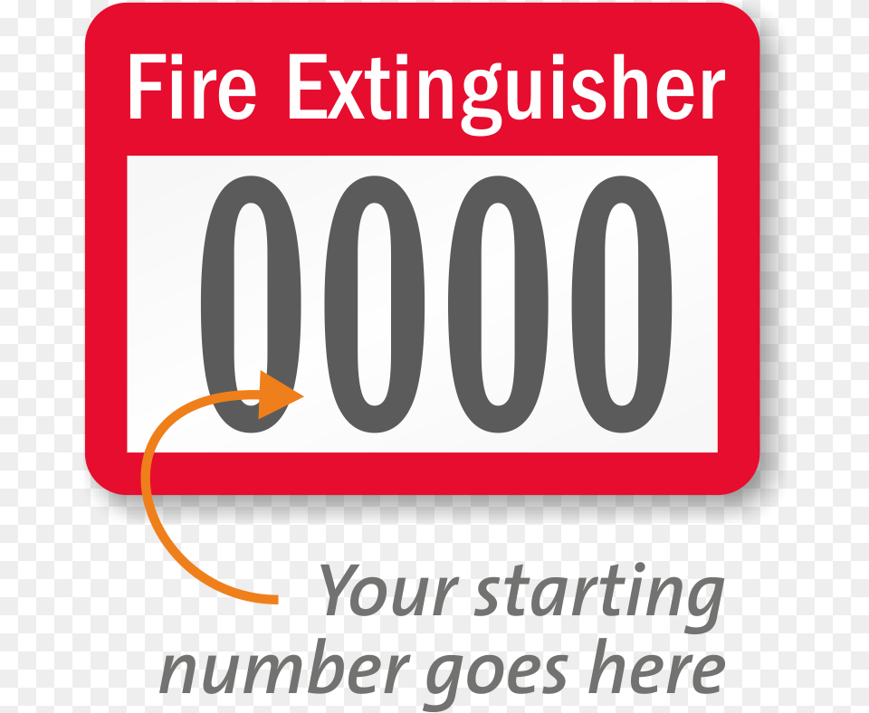 Fire Extinguisher Label Numbering Pack Of Fire Extinguisher Number Label, License Plate, Transportation, Vehicle, Dynamite Free Transparent Png