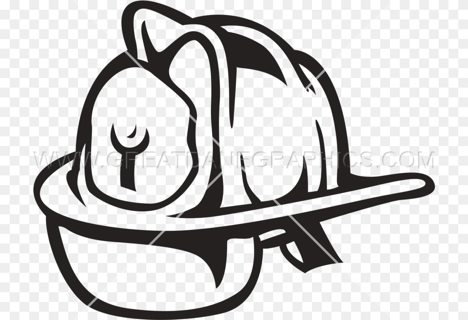 Fire Fighter Helmet Production Ready Artwork For T Shirt Printing, Clothing, Hardhat, Weapon, Bow Free Transparent Png
