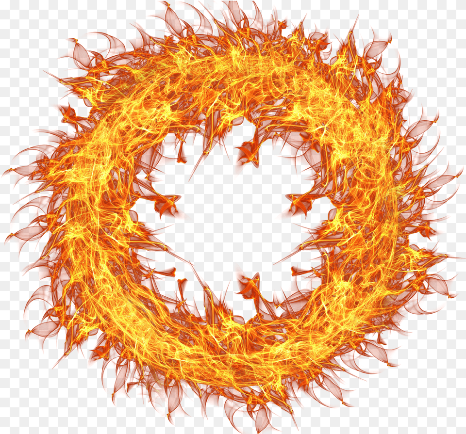 Fire Flame Circle Fire Flames Transparent, Pattern, Bonfire, Accessories Free Png