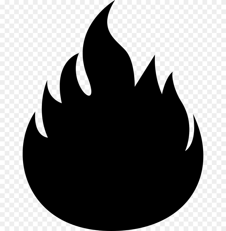 Fire Flame Icon Download, Silhouette, Stencil, Leaf, Plant Free Png