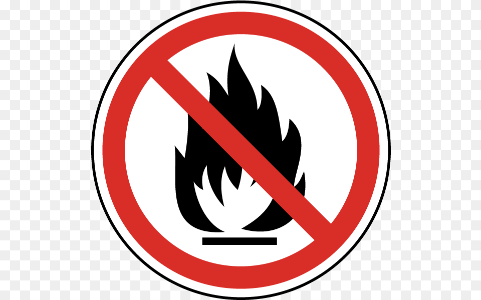 Fire Flame Label No Flammable Sign, Symbol, Road Sign, Disk Png Image