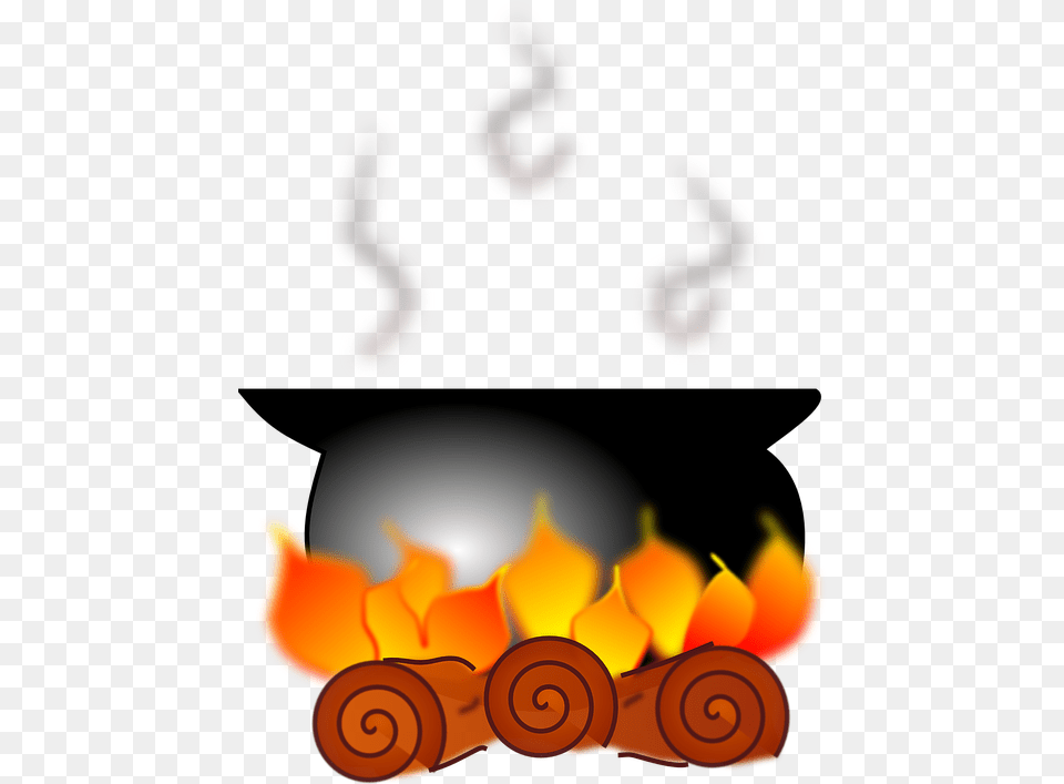 Fire Flame Pot Vector Graphic On Pixabay Three Little Pigs Pot, Lighting, Dynamite, Weapon, Fruit Free Transparent Png