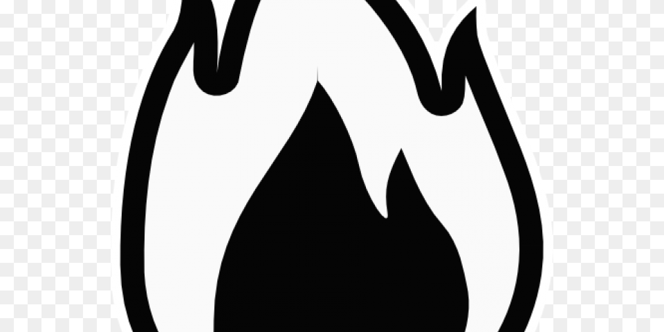 Fire Flames Clipart Outline Flame Black And White, Stencil, Logo, Symbol, Head Png