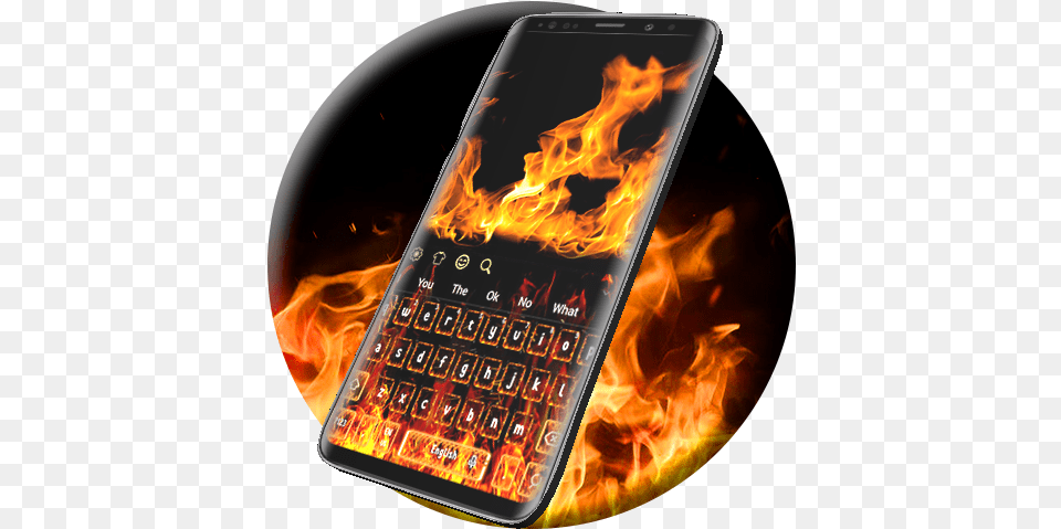 Fire Flames Keyboard Apps On Google Play Flame, Electronics, Mobile Phone, Phone, Fireplace Png Image