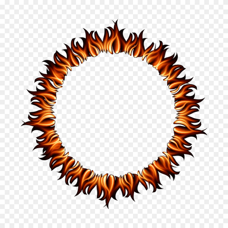 Fire Flames Ring Round Circle Circles Frame Border Oran, Flame, Accessories Png Image