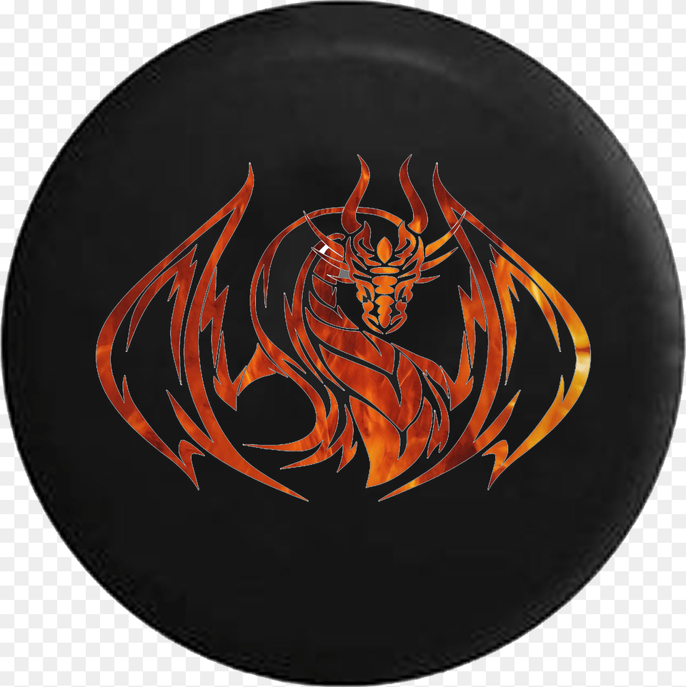 Fire Flames Tribal Dragon Circle, Toy, Frisbee, Ball, Rugby Png Image