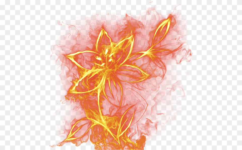 Fire Flowers, Accessories, Fractal, Ornament, Pattern Png Image