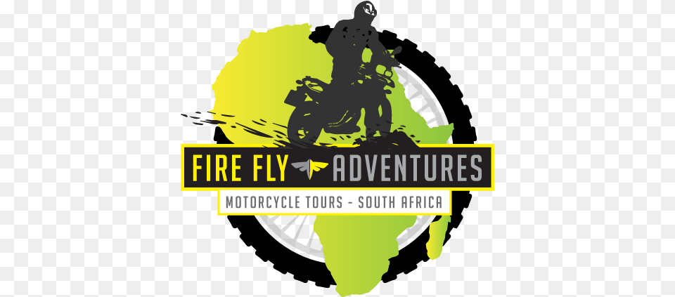 Fire Fly Adventures Motorcycle Tours South Africa Fat Bike, Art, Graphics, Person, Advertisement Free Transparent Png