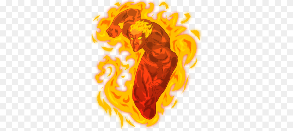 Fire Game Human Torch Cartoon Fire Man, Mountain, Nature, Outdoors, Face Free Transparent Png
