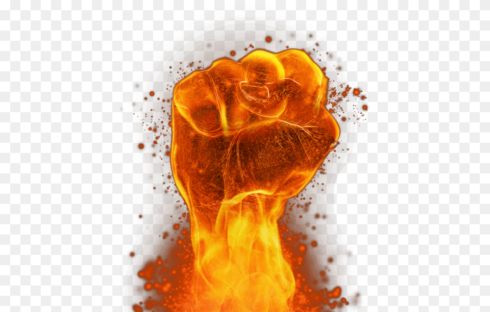 Fire Hand Transparent Fire Fist, Nature, Mountain, Outdoors, Person Free Png Download
