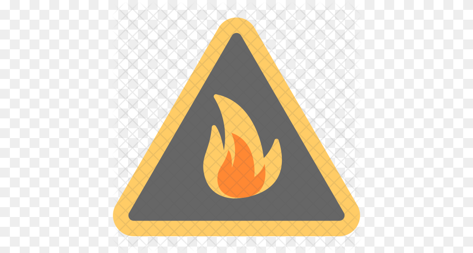 Fire Hazard Sign Icon Of Flat Style Danger Fire Sign, Symbol, Road Sign, Blackboard Free Png Download