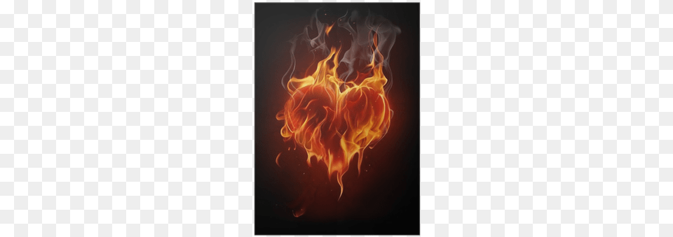 Fire Heart, Flame, Bonfire Free Png Download