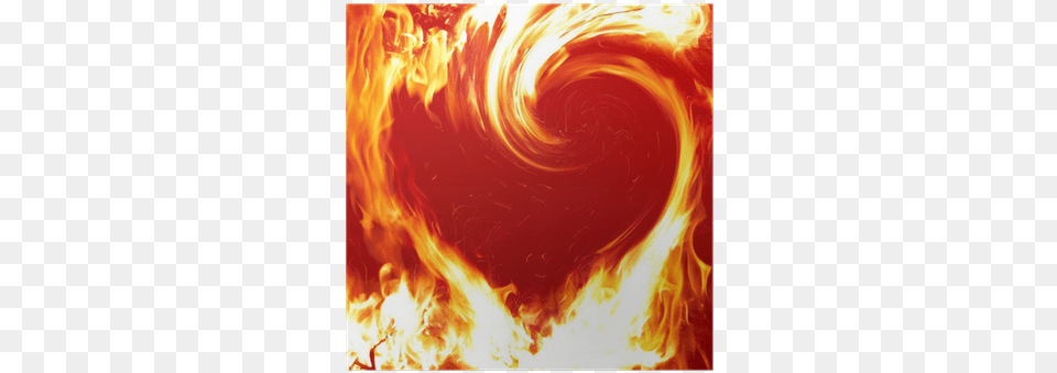 Fire Heart, Flame, Bonfire Free Png Download