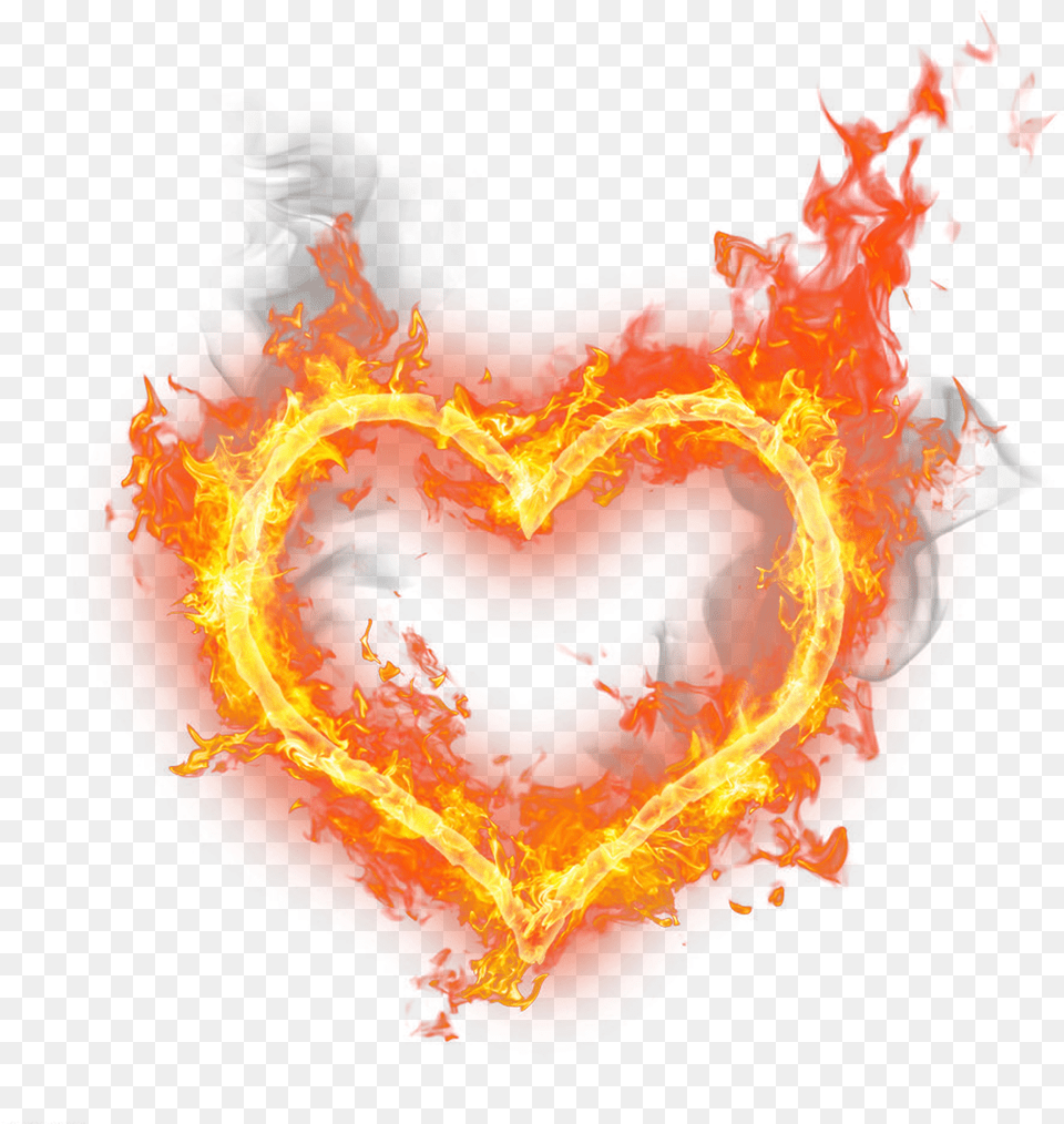 Fire Heart Fire Heart No Background, Flame Free Png Download
