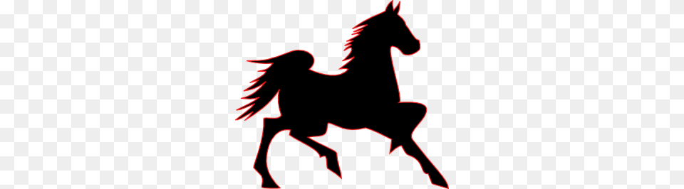 Fire Horse Clip Art, Silhouette, Animal, Mammal, Adult Png Image