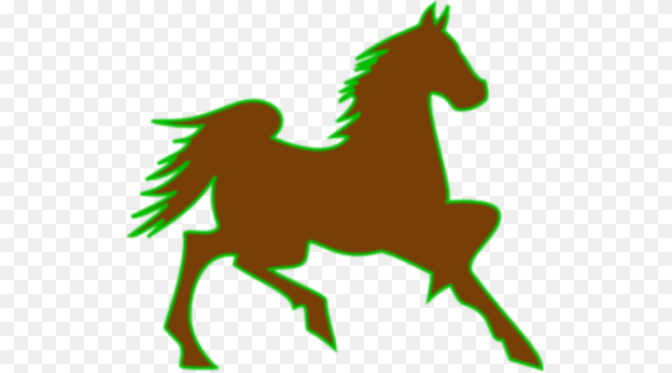 Fire Horse Green Clipart, Animal, Mammal, Silhouette, Colt Horse Free Png