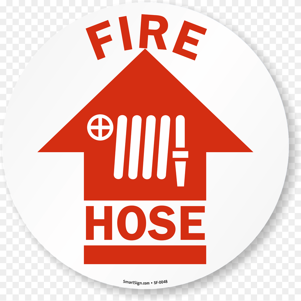 Fire Hose Adhesive Floor Sign Vertical, Symbol, Road Sign Png Image