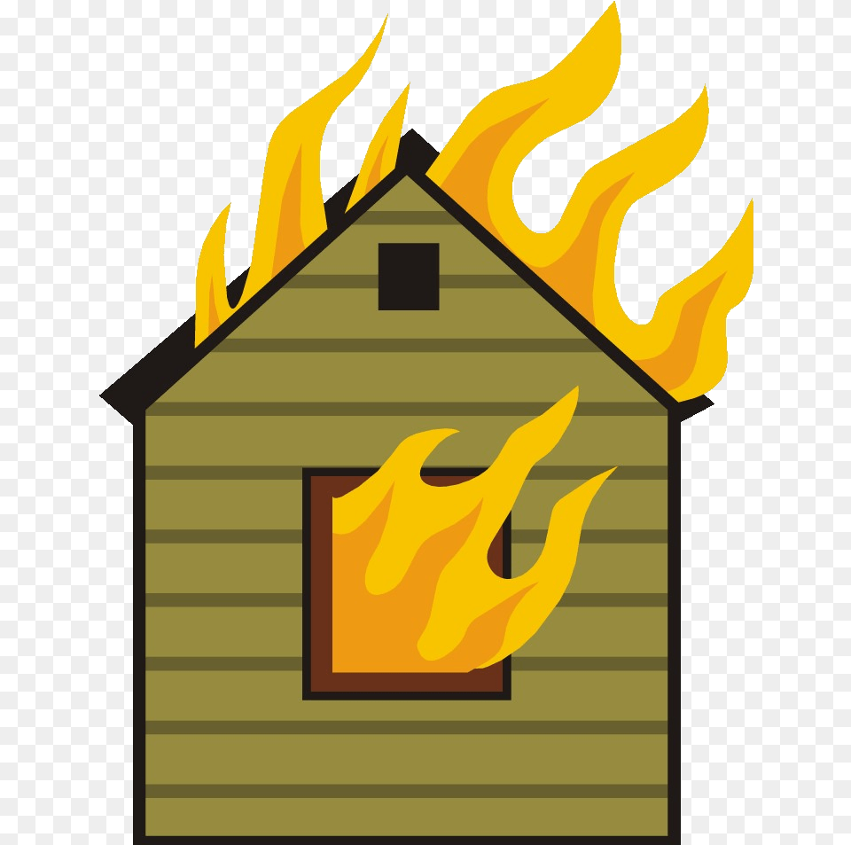 Fire House Clipart Collection Station On For Of Transparent House On Fire Clipart, Architecture, Outdoors, Nature, Hut Png