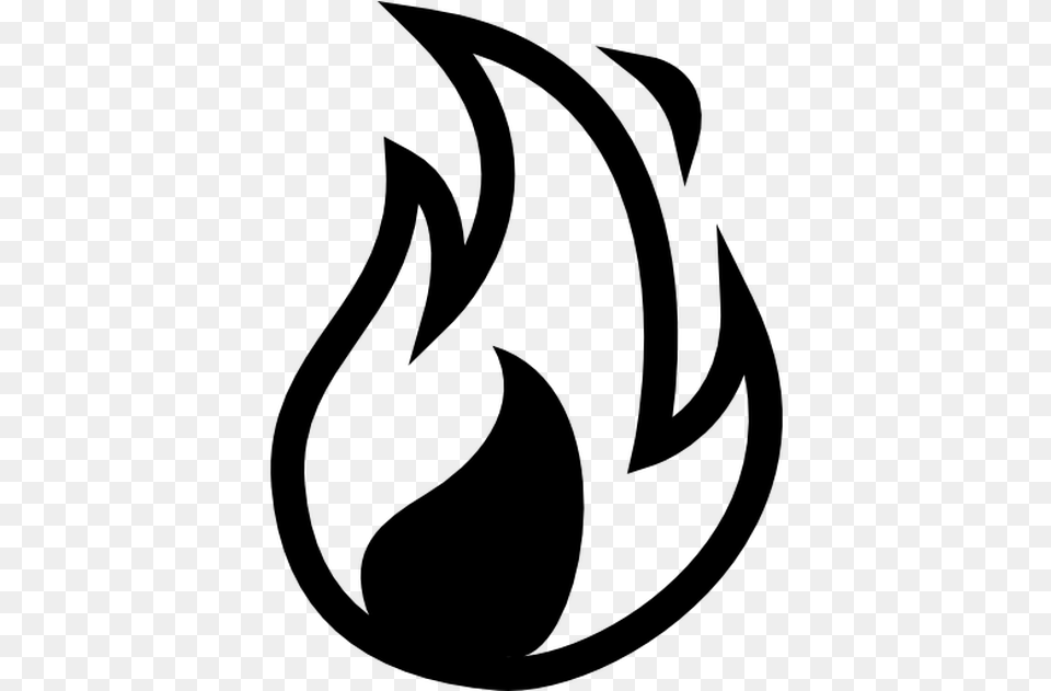 Fire Icon Svg, Gray Png Image