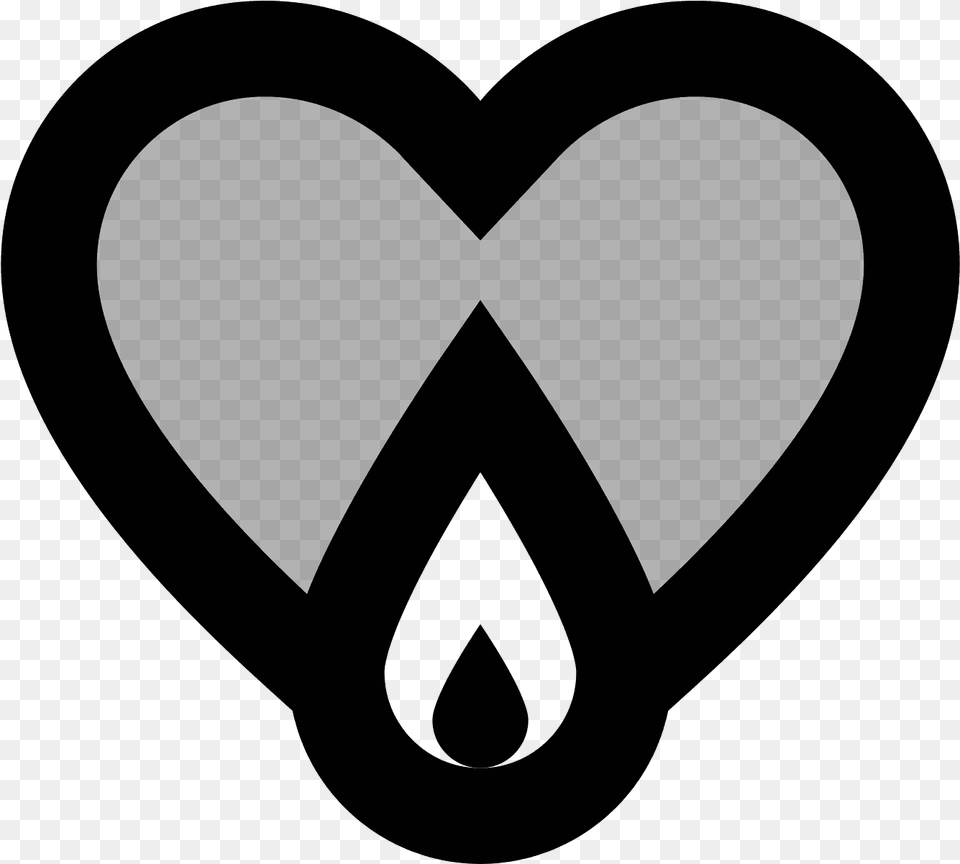 Fire In My Heart Icon Heart, Gray Free Transparent Png