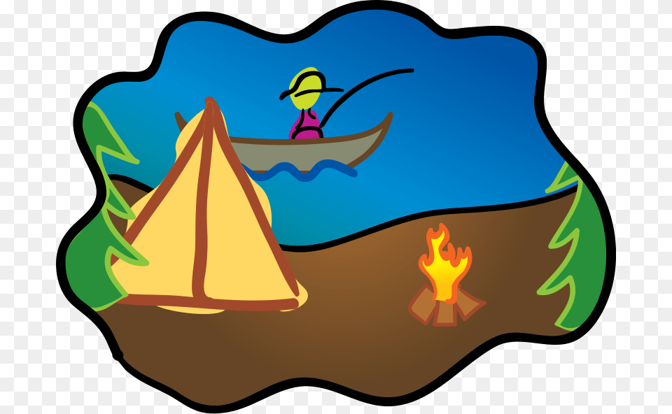 Fire Kids Cartoon Boat Camping Cartoons Lake Camping Clipart, Outdoors, Tent, Person Free Transparent Png