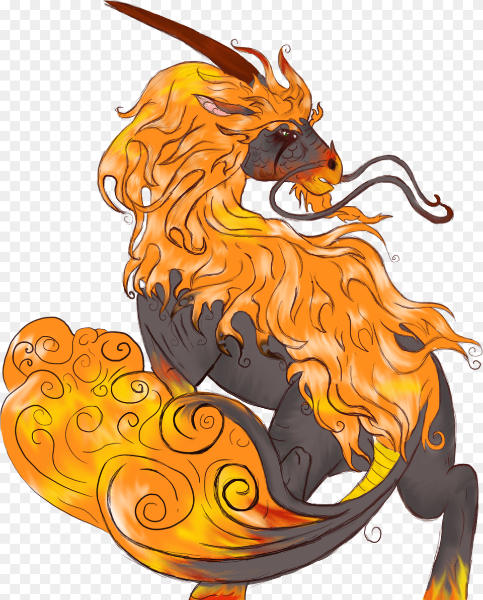 Fire Kirin Drawing Fictional Character, Adult, Female, Person, Woman Png