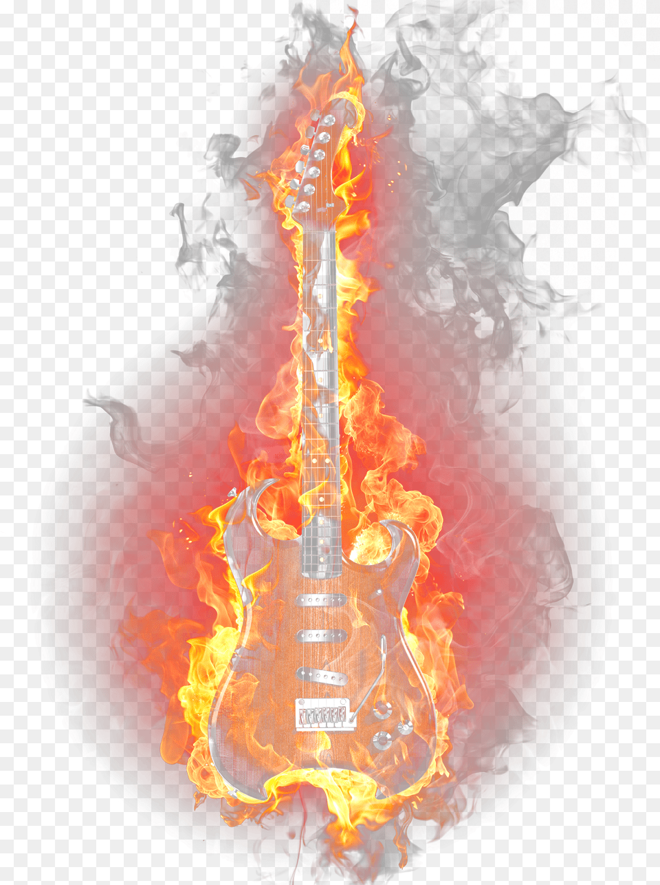 Fire Light Flame Guitar Burning Download Clipart, Clothing, Tank Top, Person Free Transparent Png