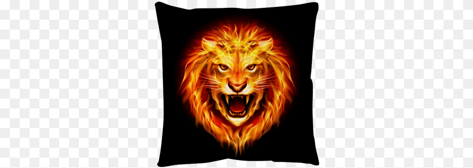 Fire Lion Fire Lion Head, Animal, Fireplace, Indoors, Mammal Free Transparent Png