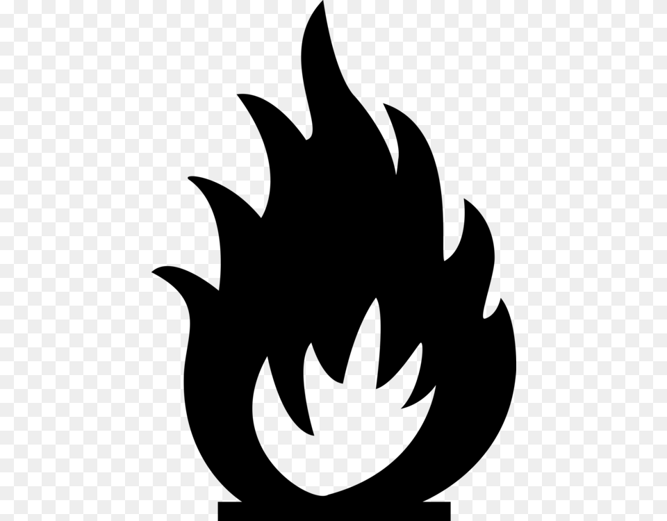 Fire Logo Flame Symbol Sign, Gray Free Png Download