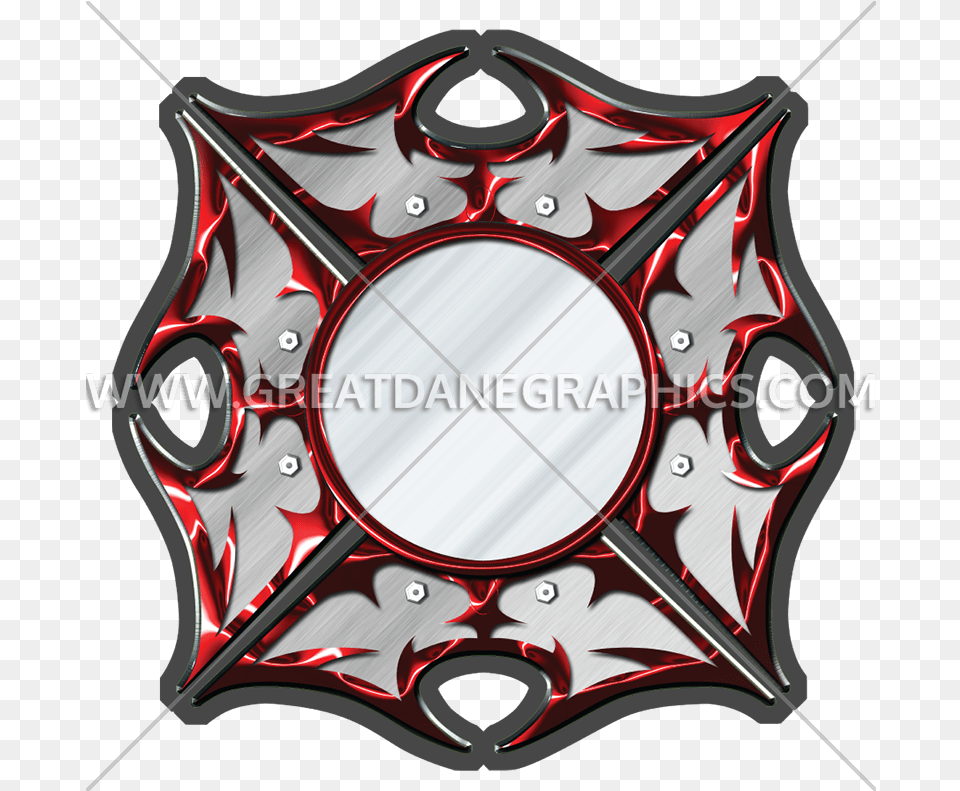 Fire Maltese Cross Production Ready Artwork For T Shirt Pattern Firefighter Maltese Cross, Armor, Shield, Bow, Weapon Free Png Download