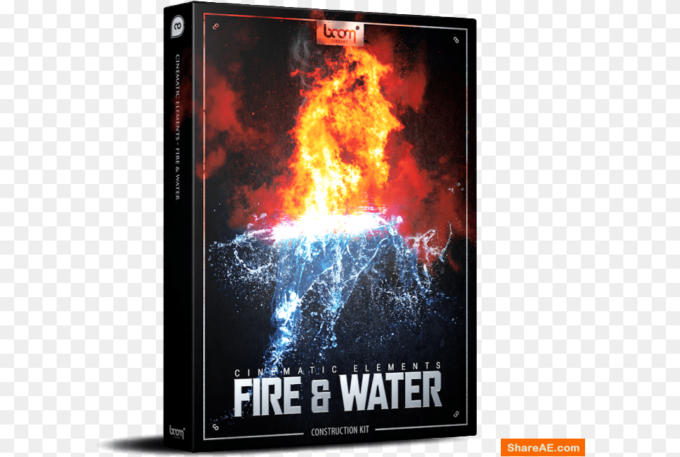 Fire Overlay Sound Effect Vippng Boom Library Cinematic Elements Fire Water, Advertisement, Poster, Flame, Publication Png Image