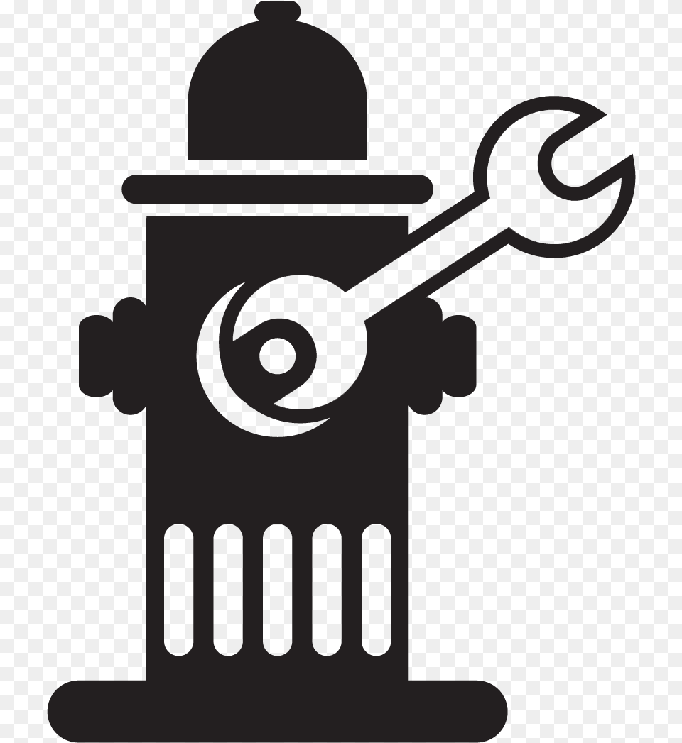 Fire Protection Maintenance Icon Black Hd, Hydrant, Fire Hydrant, Cross, Symbol Png Image