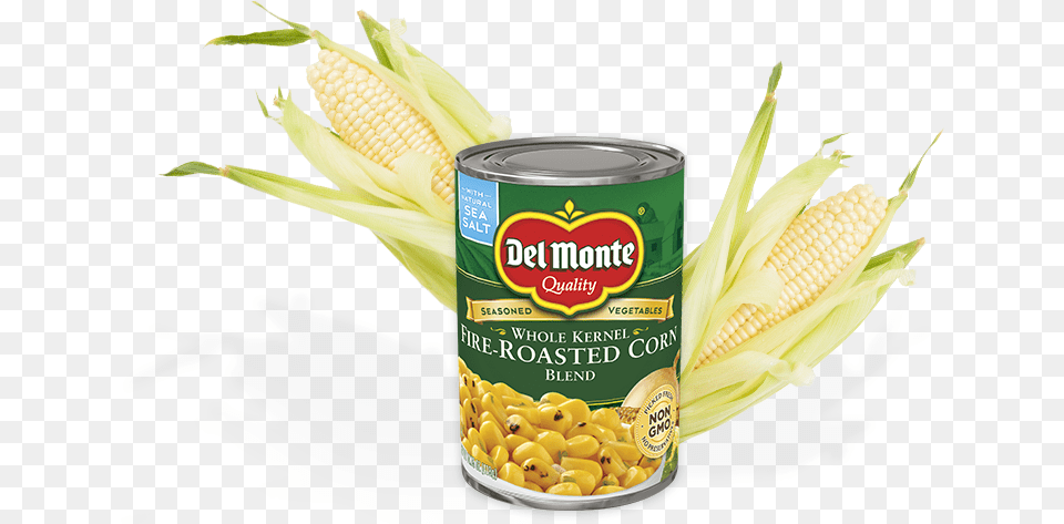 Fire Roasted Whole Kernel Corn Blend Del Monte Whole Kernel Blend Fire Roasted Corn, Food, Grain, Plant, Produce Free Png