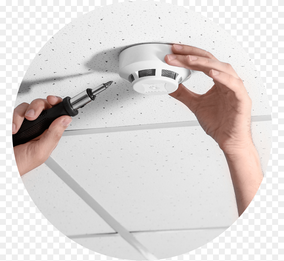 Fire Round1 Smoke Detector, Device, Screwdriver, Tool Free Transparent Png