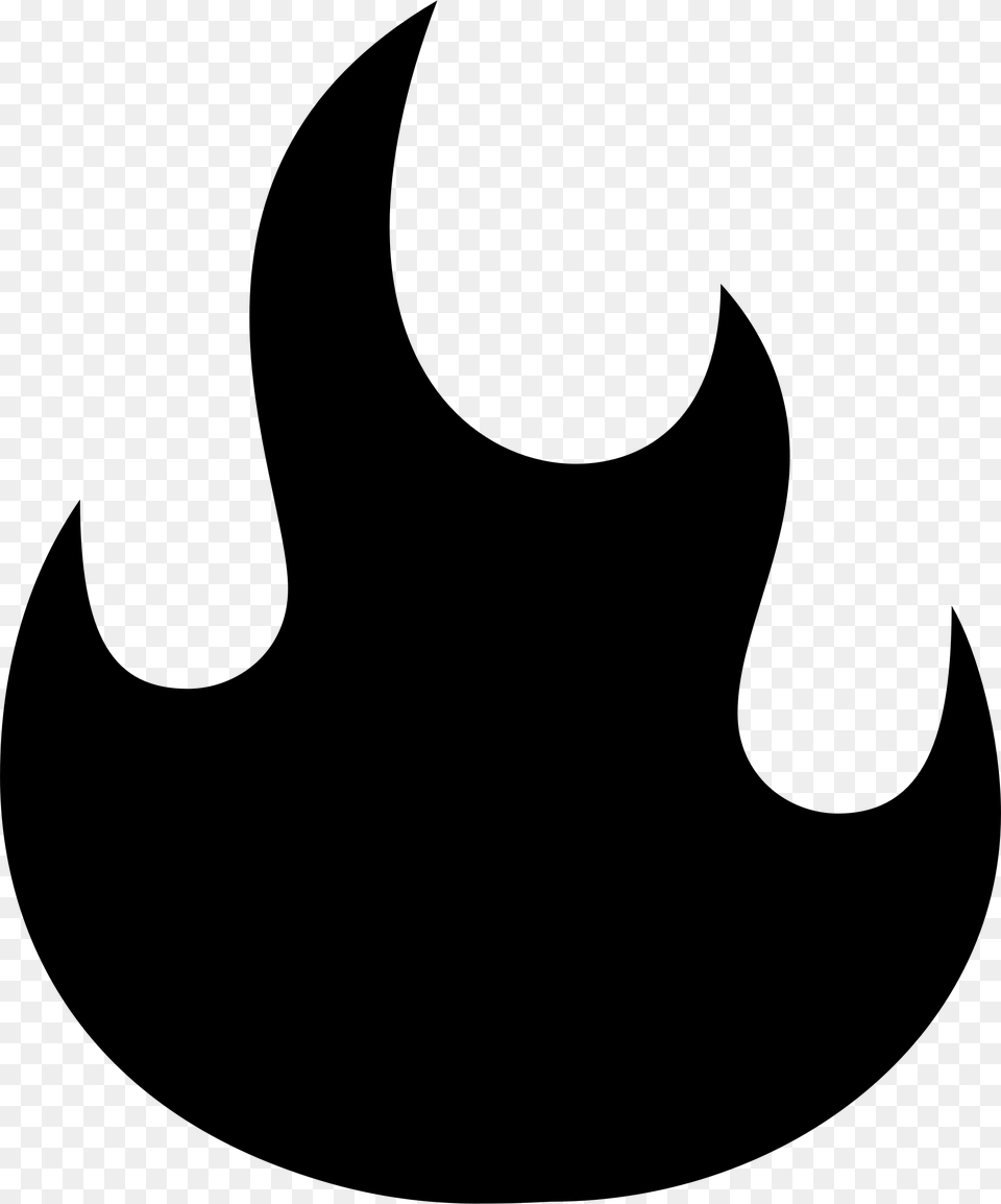 Fire Silhouette Cliparts, Gray Png