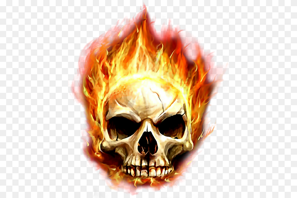 Fire Skull Ghost Flaming Skull, Bonfire, Flame Free Transparent Png