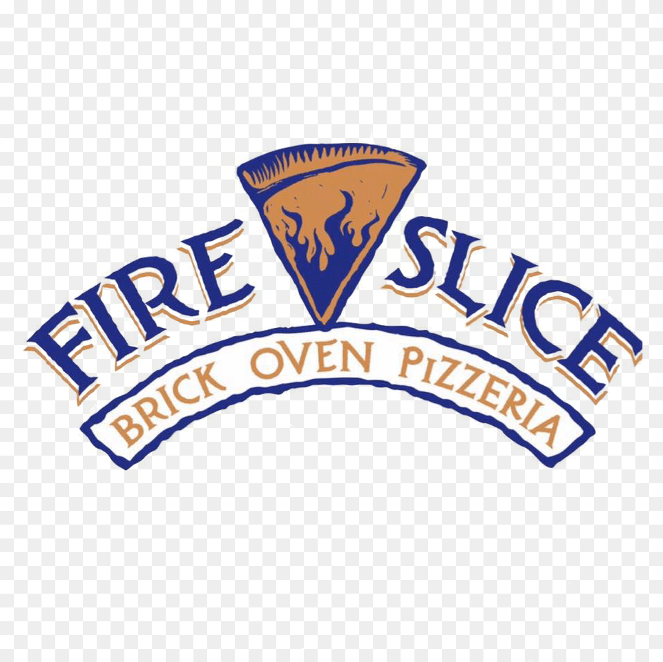 Fire Slice Pizzeria Pizza Transparent, Badge, Logo, Symbol, Emblem Png Image