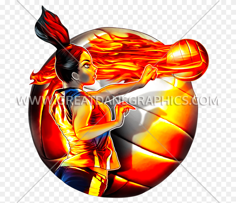 Fire Spike Production Ready Hd Uokplrs Volleyball Fire Spike, Adult, Female, Person, Sphere Free Transparent Png