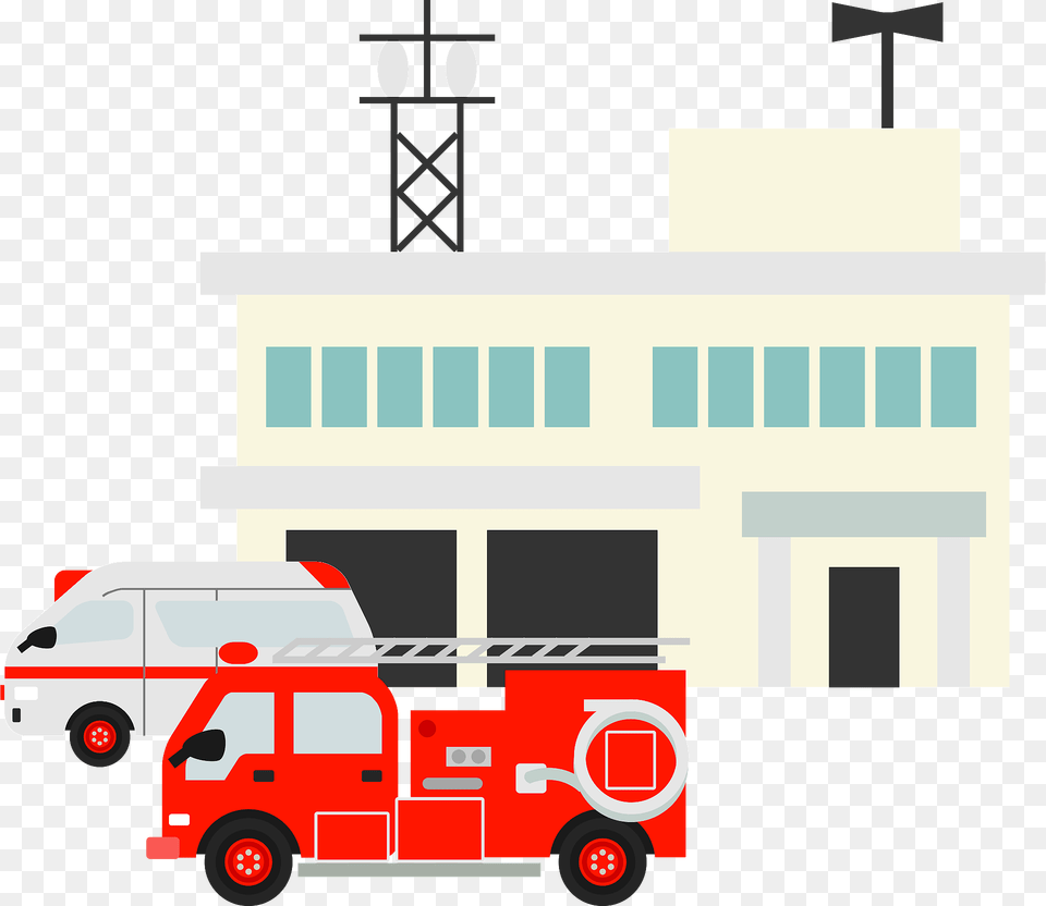 Fire Station Clipart, Fire Truck, Transportation, Truck, Vehicle Free Png