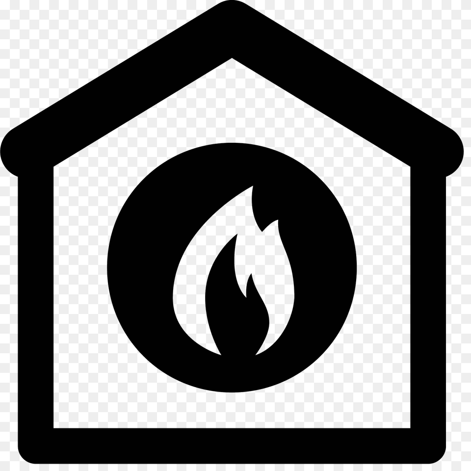 Fire Station Icon, Gray Free Transparent Png