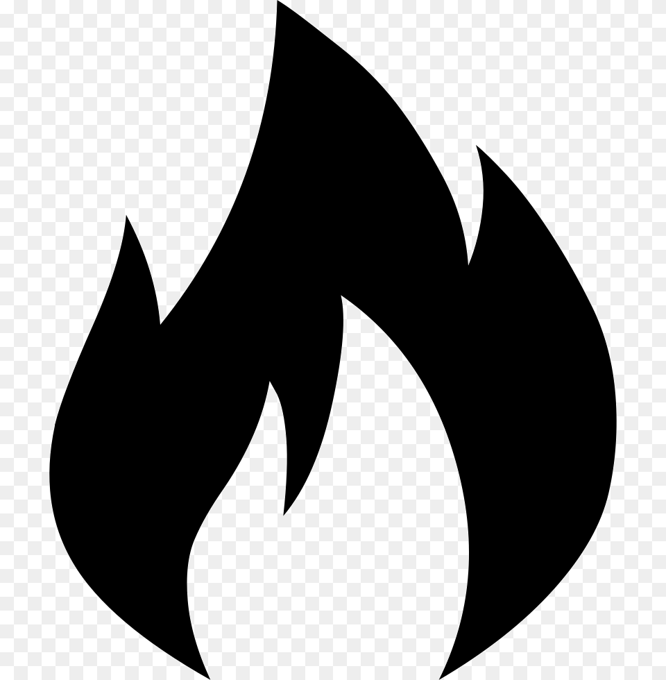 Fire Svg Icon Download Onlinewebfonts Fire Emoji Black And White, Stencil, Symbol, Animal, Fish Free Transparent Png