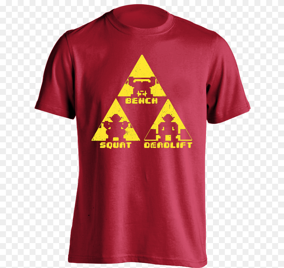 Fire Temple Triforce Powerlifting T Shirt Man Utd Are Shit, Clothing, T-shirt, Triangle Free Png Download