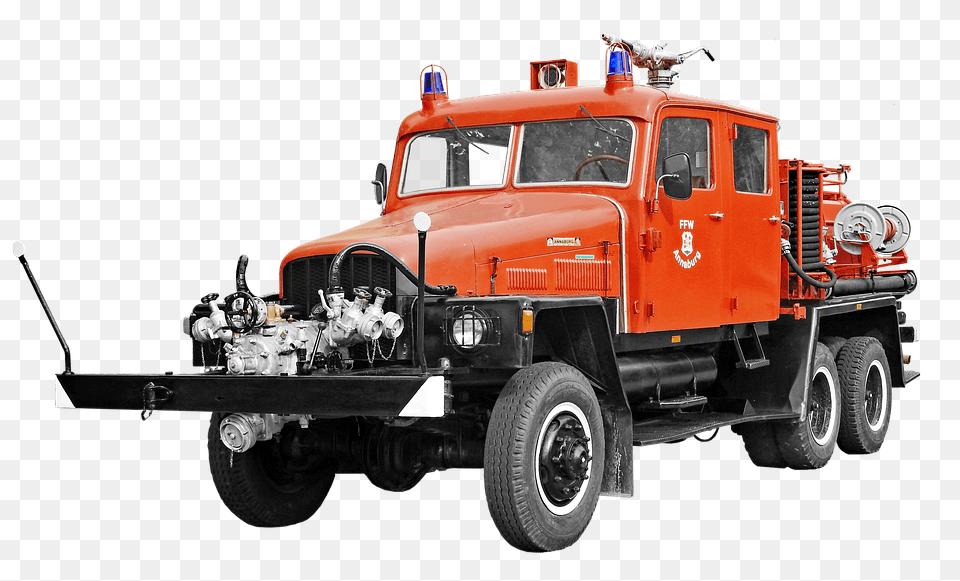 Fire Truck, Transportation, Vehicle, Machine, Wheel Png Image