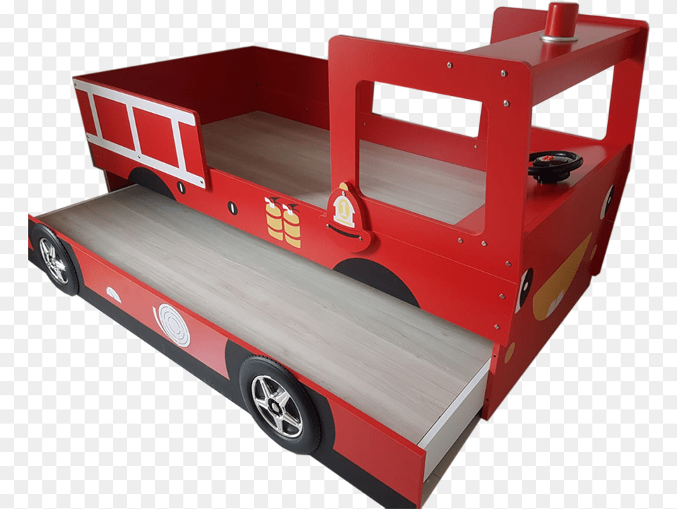 Fire Truck Bed With Pull Out Bed, Mailbox, Transportation, Vehicle, Machine Free Png Download