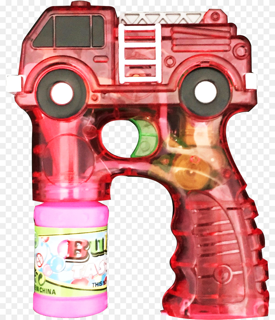 Fire Truck Bubble Gun Handgun, Toy, Weapon, Water Gun Png