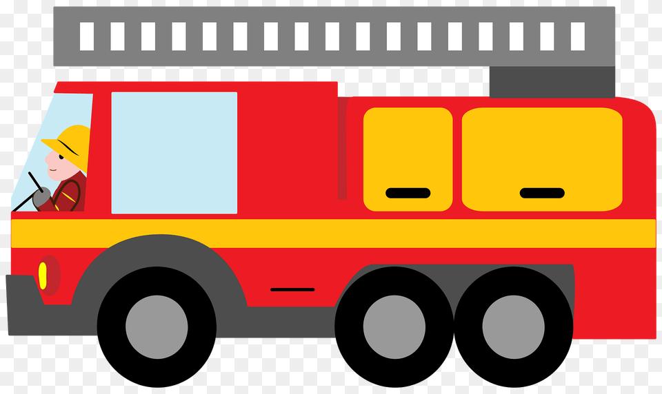 Fire Truck Clipart, Transportation, Vehicle, Fire Truck, Person Free Transparent Png