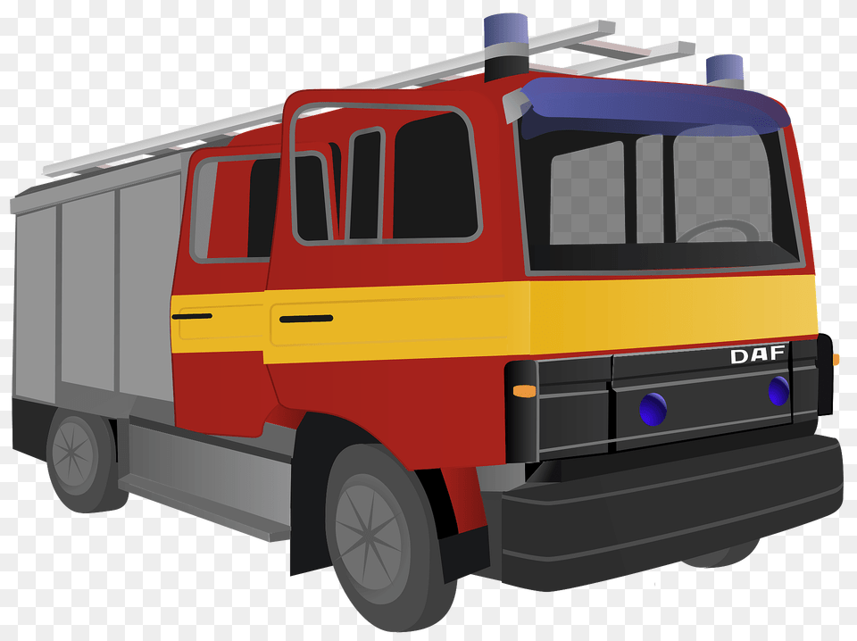 Fire Truck Clipart, Transportation, Vehicle, Fire Truck, Moving Van Png