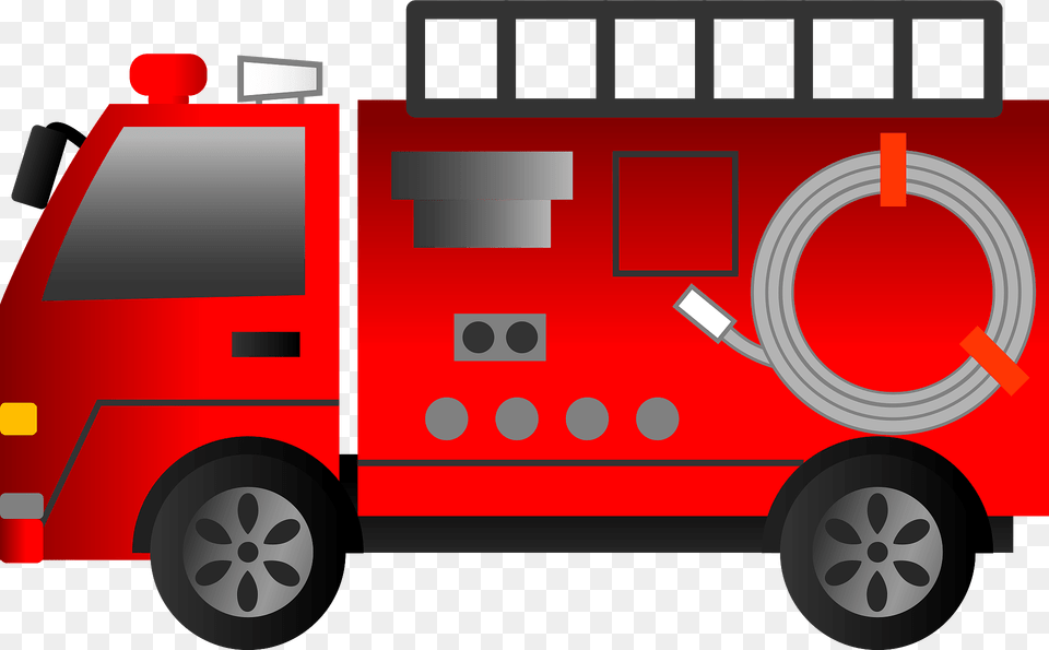 Fire Truck Clipart, Transportation, Vehicle, Fire Truck, Moving Van Free Png